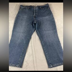Levi Strauss Co womens medium wash wedgie straight denim jeans size 22W
